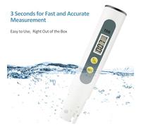 aqxreight Penna per Test TDS Rilevatore di qualità Accurato per Casa e Viaggio, Tester Portatile di Durezza e impurità, Display LCD Facile da Usare, Design Leggero per Test in Movimento (White)