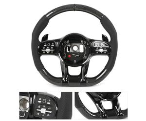 aqxreight Per la Sostituzione del Volante in Fibra di Carbonio AMG Performance Per la B/C/E/S/G/GLC/GLE C63 E63 2010+ dell'abitacolo, il Volante Preciso in Carbonio 3K Appiattito e