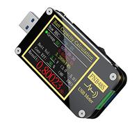 aqxreight Pin Schermo di Tensione USB Schermata Funzione Flip Sensore Multifunzionale Amperie USB Tester FNB48 con Supporti Attraverso lo Schermo di Flip Capovolto Essere a Rotazione o Percepire il