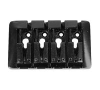 aqxreight Ponte per Basso a Forma di L Accessorio per Ponte per Basso Elettrico in Metallo Ad Alta Massa a 4 Corde per Strumenti Musicali Espressione del Tono Migliorata Dal Volume Nero La Sella