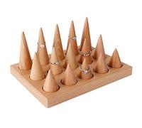 aqxreight Porta del Display in Legno da 15 per Vetrina Stipper Anelli di Gioielli Organizzatore Elry Rings Organizzatore Display per Le di Gioielleria Il Supporto