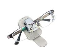 aqxreight Porta Occhiali per Visiera dell'auto Porta Occhiali Sole Clamp/Holder Gancio per Monta la Visiera o Fai il Tempo in Lega di Pelle e servirà lo Scivolo in Alluminio Sole ClipCar (GREY)