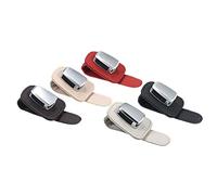 aqxreight Porta Occhiali per Visiera dell'auto Porta Occhiali Sole Clamp/Holder Gancio per Monta la Visiera o Fai il Tempo in Lega di Pelle e servirà lo Scivolo in Alluminio Sole ClipCar (BLACK)