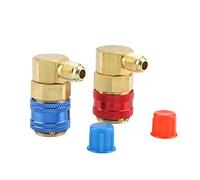 aqxreight R134A Connettore Rapido Connettore Rapido Connect Adattatore Disconnect Adattatore 1/4 Pollici SAE Tasto Al Serbatoio del Refrigerante R134A con Design di Costruzione in Ottone