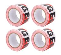 aqxreight Rotolo di Nastro di Avvertimento di Pericolo Non Adesivo da 4 Pezzi Nastro da Barricata Rosso Bianco per Cantieri Edili, Zone Pericolose e Barriere Materiale PE e Resistente Alle Intemperie
