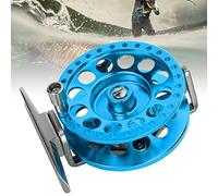 aqxreight Ruota Anteriore per la Pesca sul Ghiaccio, Completamente in Metallo, con Mulinello a Forza di Scarico, Rossa, Mano Destra, Un Suono può Perforato, Confortevole, Durevole, Forte e Quando è