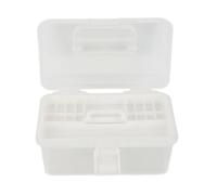 aqxreight Scatola Portaoggetti in Plastica Trasparente con Manico - Multiuso per Forniture di Pittura, Strumenti Artigianali, Kit da Cucito e Cosmetici - Custodia Portatile per Artisti, Studenti e