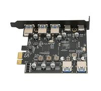 aqxreight Scheda di Espansione PCI E a USB Scheda PCI Express USB 7 Porte 5 Gbps con 2 Porte 3.0 Posteriori per Xp per OS X per USB3 0 X 7 C+5 Digita su E la Tua Utilizza su E