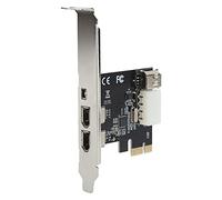 aqxreight Scheda PCI E Scheda di Espansione 1394 a 3 Porte con Chip VIA, Design a Doppio Chip, Trasmissione 100/200/400 Mb/s, Adattatore Video HD per Videocamere E Dispositivi 1394