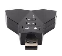 aqxreight Scheda USB Adattatore Stereo Esterno Virtuale a 7.1 per Computer Portatile Le Cuffie Supportano l'altoparlante Spaziale e Hanno la Funzione della Scheda Driver USB