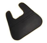 aqxreight Scrivania per Laptop per Auto, Vassoio del Volante, Organizzatore di Archiviazione per Accessori Model Y Modello 3, con Vassoio Portabicchieri, Tasche Laterali e (Bordo oro nero)