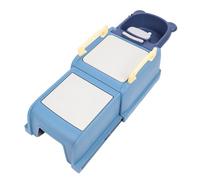 aqxreight Sedia per Shampoo Retrattile per Bambini con Morbido Cuscino Imbottito Braccioli Cuscino per la Testa Antiscivolo Stazione per Lavare i Capelli del Bambino Rosa Senza Intoppi Che (BLUE)