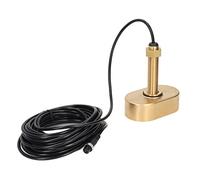 aqxreight Sensore Trasduttore Fishfinder a 3 Pin per Sistemi Ecoscandaglio per Barche, Doppia Frequenza 50KHz/200KHz, 1,2KW, Alloggiamento in Bronzo, Cavo da 10 M, Design Anti-interferenza