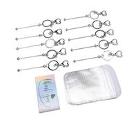 aqxreight Set da 30 Pezzi Kit Portachiavi con Perline a Cuore Portachiavi con Perline Vuoti Biglietti d'auguri e Biglietti per Sacchetti perlati. Set Richiudibili con Cura e Dal Design Accattivante
