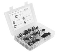 aqxreight Set di 47 Fascette per Cavi a Forma di R, Kit di Assortimento di Cuscinetti in Acciaio Inossidabile e Gomma 304 e Accessori in Alluminio Inclusi, Adatto Solo per Tubi Flessibili Molto