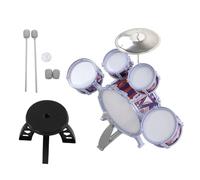 aqxreight Set di Batteria per Bambini Spessore Diverso Voce Eccellente Migliora la creatività Pratica Kit di Batteria Jazz Set per il Tuo Sgabello Adatto Piccolo Grande Tamburo e Piatti Con