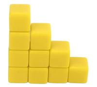 aqxreight Set di Dadi Vuoti da 30 Pezzi da 16 Mm per l'insegnamento e il Gioco Cubi con Scrittura a Sei Lati, Ideali per attività di Matematica e Apprendimento (YELLOW)