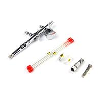 aqxreight Set di Kit Aerografo con Alimentazione a gravità a Doppia Azione per Verniciatura Auto, Arte, Artigianato, Hobby, Modello, Corpo, Unghie, Aerografo, 0,2/0,3/0,5 Mm, 9, Includere Dal Kit