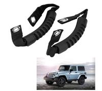 aqxreight Set di Maniglie per Poggiatesta per Sedile Posteriore per Auto da 2 Pezzi con Foro per 1995-2017 Funzione Nera più per un Buon Utilizzo Sulla Maniglia Facile da Design Ha un Dito per