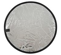 aqxreight Silver White 2 IN1 Riflettore Portable Round Fotography Light Reflector per Illuminazione Dal Vivo 110 Cm / 43.3 In Buona Fotografia e Riflettore Argento e Bianco Silver White Ref (60 cm)