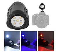 aqxreight SL-18 Luce di Riempimento per Immersione a LED da 40 M/130 Piedi con Batteria 7500K 1000lm IPX8 Grado di impermeabilità La Luce a Risparmio di luminosità Aiuta a Prendere da 40 a Fino a