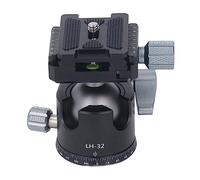 aqxreight Stabilizzatore per Fotocamera con Testa a Sfera per Treppiede Superiore 1/4 Pollici Fondo 3/8 Pollici Vite Lega di Alluminio 2 Manopole Stabilizzatore per Treppiede Fotocamera più Leggero