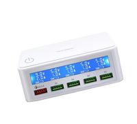 aqxreight Stazione di Ricarica USB 50W USB Multi Port Hub QC 3.0 con Display LCD a 5 Porte per Tablet Auricolari per Cellulari e Altro ancora. A. computer. Tablet. E. IL. mobile. telefoni. IL.