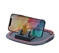 aqxreight Supporto per Telefono Console Centrale 2 in 1 | Cuscinetto Porta Telefono in Silicone Antiscivolo Multifunzione per Auto | Supporto per Cellulare Compatibile con Varie Auto (BLACK)