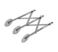 aqxreight Taglie per Pasticceria in Acciaio Inossidabile a 3 Ruote Espanso a 3 Ruote per Pasticceria per Pasta per Pizza da Forno Non Abili Non Abilita (#1)