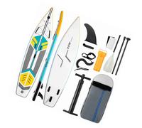 aqxreight Tavola Gonfiabile Stand Up Paddleboard Tavola da Surf Spessa 6 Pollici Set da Surf con da Pinna da Pompa di Gonfiaggio Guinzaglio a Spirale e Borsa per il Trasporto Pompa Guinzaglio Kit