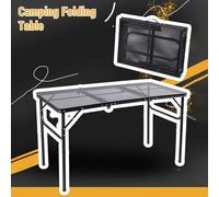 aqxreight Tavolo Pieghevole da Campeggio Tavolo Pieghevole da Esterno Portatile Ripiegabile in Altezze Regolabili Volte Non in Uso Quattro Supporto Triangolare Che Migliora Tutte le Caratteristiche