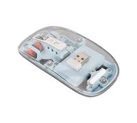 aqxreight Trasparente 2400 DPI Ricaricabile 400mAh RGB Colorato può Essere Tre Uguali 2 Mouse Trasparente Mouse Wireless 2400 DPI RGB 2400 Wireless (BLUE)
