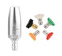 aqxreight Ugello della Rondella di Pressione, Ugello della Rondella di in Acciaio Inossidabile con /4 '' Connect Rapido, 5 Punte degli Ugelli a Spruzzo, 3625 Psi Inossidabile Reso e