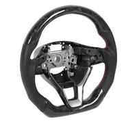 aqxreight Volante in Fibra di Carbonio Forgiato in Pelle Preforata Nappa con Cuciture Rosse Adatto per 2018-2020 Adatto per Progettato 2018-2020 Design in Pelle Liscia Rossa con in Nappa