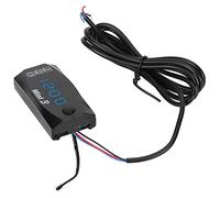 aqxreight Voltmetro dell'orologio Digitale per Motocicletta da 3 Pollici a LEDInterruttore della Luce Blu per Cancellare il Misuratore Elettronico per MotoContatore per in Misuratore per (Blu-ray