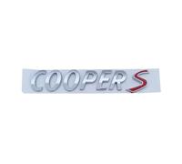 Aqxycde 3D ABS Nero Cromato Lettere for auto Baule posteriore Logo Cooper S Emblem Badge Adesivo compatibile con Cooper S R56 R53 R60 F56 Accessori Plug and play, robusto ed esteticamente gradevole(Ch