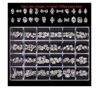 Aqxyedc 1 scatola di 2800 lussuoso kit decorazione di strass for nail art kit 3d in lega glamour unghie diamantato con unghie cristallina mista con 1 penna wanglan(Color:BYCR-12)