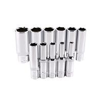 Aqxyedc 11 Pz 1/4 Pollice Drive Deep Socket Set CRV Utensili A Mano 6 Point Lungo Socket Esagonale Strumento di Riparazione Wanglan