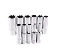 Aqxyedc 11 Pz 1/4 Pollice Drive Deep Socket Set CRV Utensili A Mano 6 Point Lungo Socket Esagonale Strumento di Riparazione Wanglan