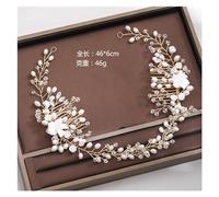 Aqxyedc Accessori for capelli da sposa alla moda Donna Strass Fiore posteriore Entrambe le estremità Pettine for capelli Gioielli fatti a mano da sposa Prom Headwear wanglan