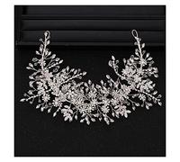 Aqxyedc Accessori for capelli da sposa di lusso Colore argento con strass barocco Copricapo di cristallo Queen Head Band Ornamenti for capelli da sposa fatti a mano wanglan