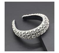 Aqxyedc Boho Gorgeous full Diamante imbottito barocco barocco fasce di lusso crystal hairbands donne strass tiara bling accessori for capelli706 wanglan(21)