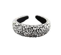 Aqxyedc Boho Gorgeous full Diamante imbottito barocco barocco fasce di lusso crystal hairbands donne strass tiara bling accessori for capelli706 wanglan(5 UK)