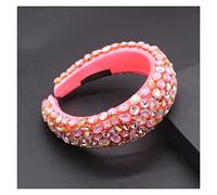 Aqxyedc Boho Gorgeous full Diamante imbottito barocco barocco fasce di lusso crystal hairbands donne strass tiara bling accessori for capelli706 wanglan(11)