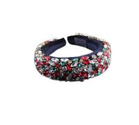 Aqxyedc Boho Gorgeous full Diamante imbottito barocco barocco fasce di lusso crystal hairbands donne strass tiara bling accessori for capelli706 wanglan(30)