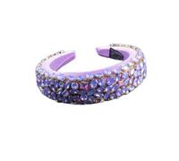Aqxyedc Boho Gorgeous full Diamante imbottito barocco barocco fasce di lusso crystal hairbands donne strass tiara bling accessori for capelli706 wanglan(33)