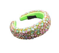 Aqxyedc Boho Gorgeous full Diamante imbottito barocco barocco fasce di lusso crystal hairbands donne strass tiara bling accessori for capelli706 wanglan(7 UK)