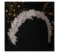 Aqxyedc Bridal Vintage Silver Crystal Big Band Band Band Bridal Shinny Schinny Shinestones Hairhoop Headpiece Bridal Hair Parte Pezzo di nozze Fascia wanglan(Silver)