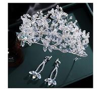 Aqxyedc Bridal Vintage Silver Crystal Big Band Band Band Bridal Shinny Schinny Shinestones Hairhoop Headpiece Bridal Hair Parte Pezzo di nozze Fascia wanglan(Rhodium Plated)