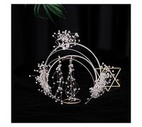 Aqxyedc Bridal Vintage Silver Crystal Big Band Band Band Bridal Shinny Schinny Shinestones Hairhoop Headpiece Bridal Hair Parte Pezzo di nozze Fascia wanglan(Imitation Rhodium Plated)